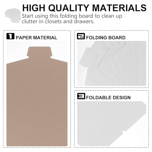 20 Pcs Clothes Folder Folding Board Paper for Shirts and Closets — view 3