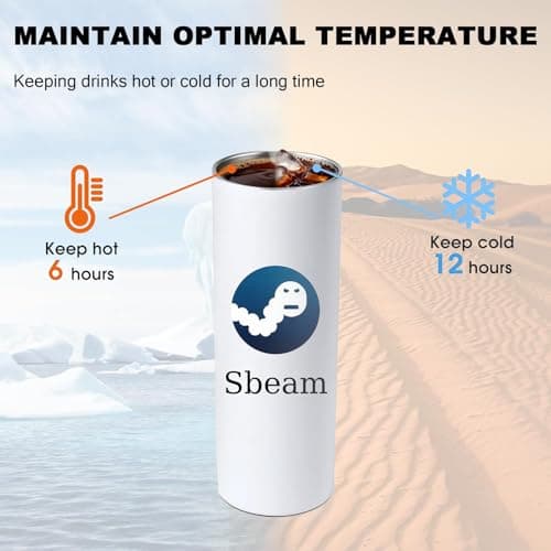 Takuno Custom 20oz Skinny Tumbler with Lid DIY Insulated Stainless Steel Cup with Straw Personalized Travel Coffee Mugs with Photos Text Logo Gifts for Valentines Day Anniversary Birthday Friend Kids — view 3