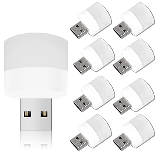 Melofo 9 PCS Mini USB Night Lights, White