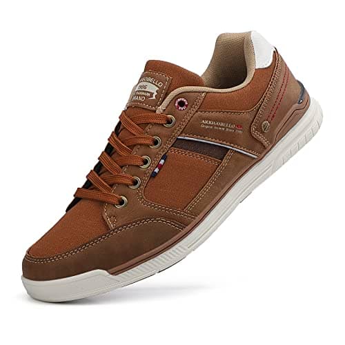 TARELO Mens Trainers Casual Shoes Fashion Lace Up Walking Sneakers