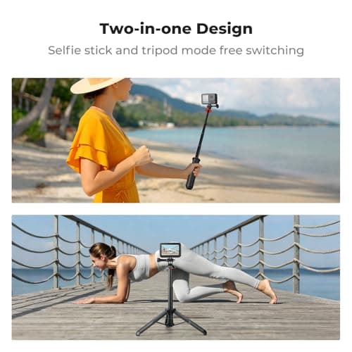 K&F CONCEPT 58.5cm/23inch Portable Adjustable Stand Selfie Stick Tripod — view 6