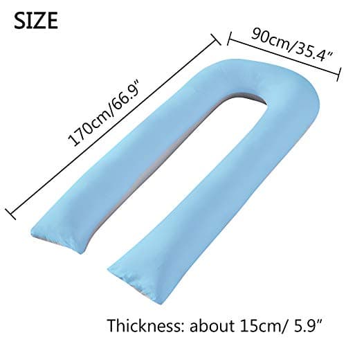 GRANDMA SHARK Pregnancy Pillow for Sleeping, U Shaped Pillow, Large pillow, Maternity Body Pillow with Pillowslip, Blue — view 2
