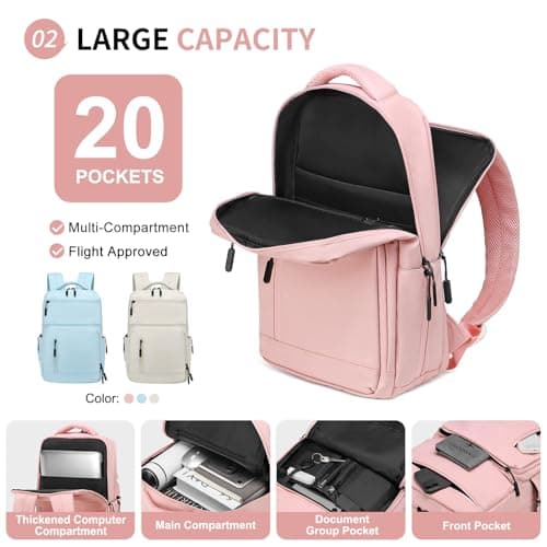 SUIKIHUM Laptop Backpack for Men,Flight Approve Daypack Anti-Theft Rucksack — view 4