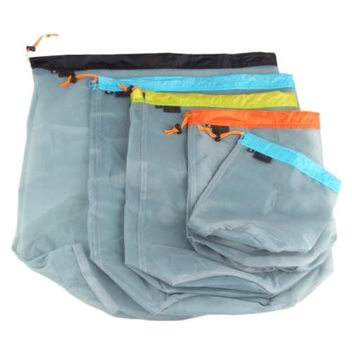 Packable Nylon Mesh Drawstring Storage Bag for Hiking Backpacking Travel