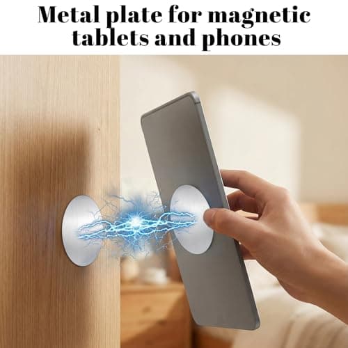 14 Pcs Strong Sticker Base for Magnets, Round Magnet, Phone Metal Plates for Magnetic Car Mount, Universal Metal Plate with Adhesive, Back Magnet Stickers (Silver) — view 5