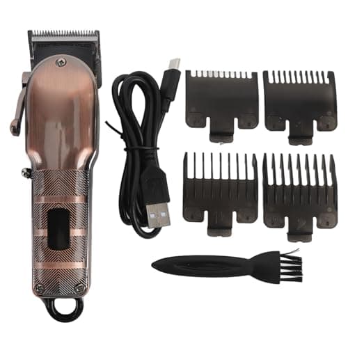 Dioche Electric Hair Beard Trimmer for Men Professional Barber Clipper with 4 Gears Cutter Head Adjustment Digital Display Grooming Shaving Kit Lightweight Portable Travel Red Bronze — view 6