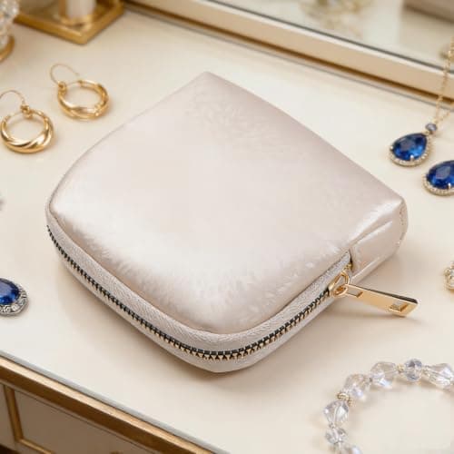 Hemousy Travel Jewelry Pouch Portable Storage with Zipper — view 3