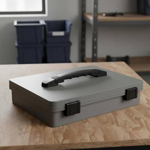 Perfeclan Retractable Handle Suitcase Portable Heavy Duty Zinc Alloy Build Suitable for Wooden Crates ES Luggage Replacement Travel Use, Gun Black 260MM — view 6