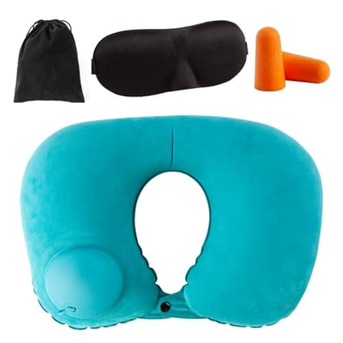 Wrbugukeji Inflatable Neck Pillow, 1 Set Inflatable Neck Pillow for Travel