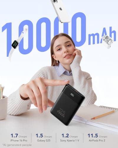 VEGER Power Bank Fast Charging 10000mAh,Portable Charger Built in Cables — view 6