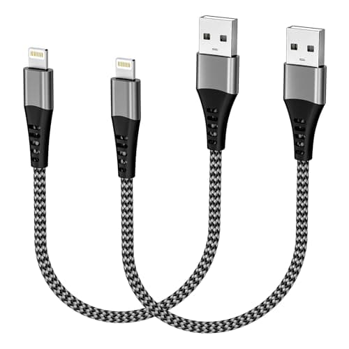 iPhone Charger Cable Short 30CM 2Pack, MFi Certified iPhone Lightning Cable 0.3M Short iPad Charging Cord Nylon iPad USB Wire Fast Charging iPod Lead Wire for iPhone 14 13 12 11 Pro Max XS 8 7