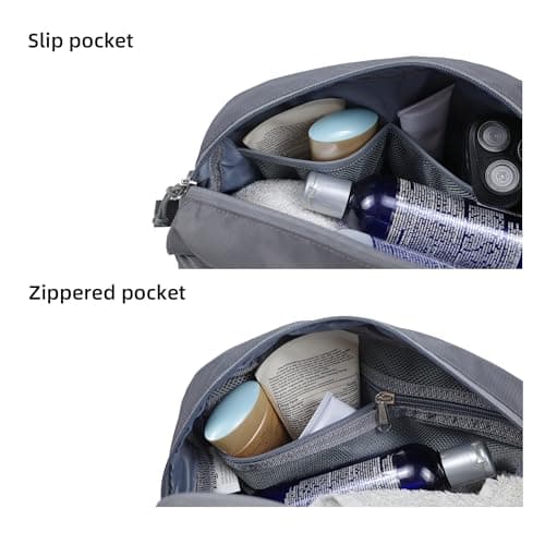 Travel Toiletry Bag 8L, Large Wash Bag with Waterproof TPU Wet/Dry Compartment — view 5