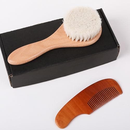 Comb and Bath Brush Set, Soft Wool Bristles, D — view 5