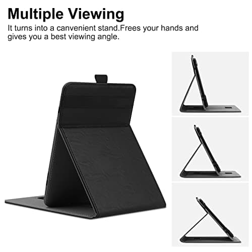 VOVIPO Universal Protective Case for 6" 6.8" 7" kindle paperwhite eReaders, Folio Stand Cover with Handstrap Compatible with kindle paperwhite/Kobo/Pocketook/Sony 6/6.8/7 inch ebook reader -Black — view 2