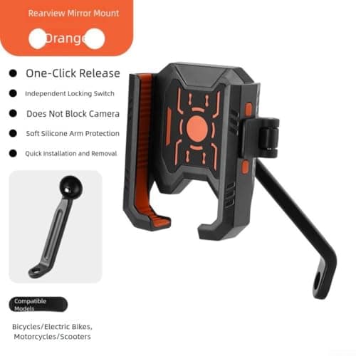 Motorcycle Phone Mount For Mirror And Fork Stem 4.7-7.2 Inch — view 5