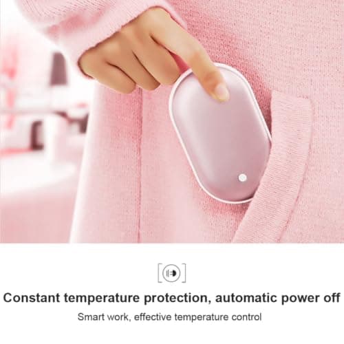 Electric Portable Hand Warmer PowerBank Pocket, Rose gold A — view 2