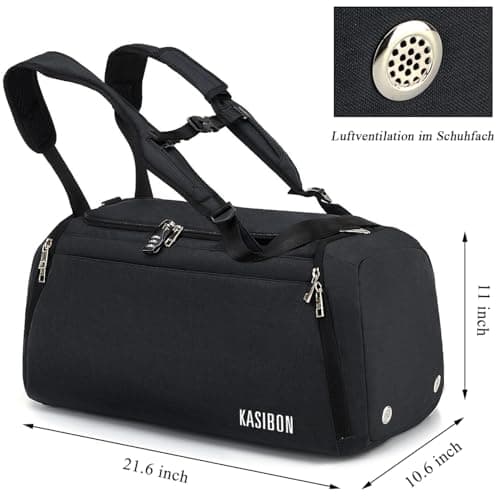 42L Waterproof Gym Bag with Shoes Compartment, Weekend Bag with Wet Pocket — view 5