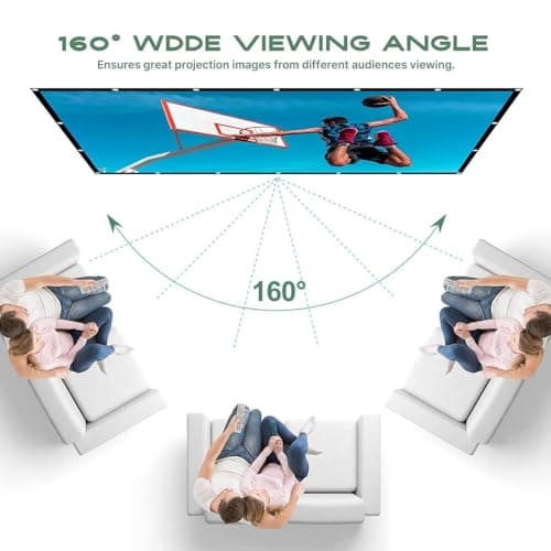 Projector Screen 100 Inch, Andthere 16:9 HD Foldable Portable Outdoor — view 5