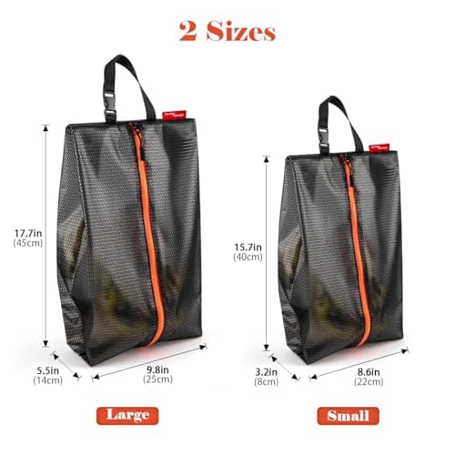 CANBOX 2 Pack Travel Shoe Bags, Water Resistant Shoe Storage Organizer — view 4