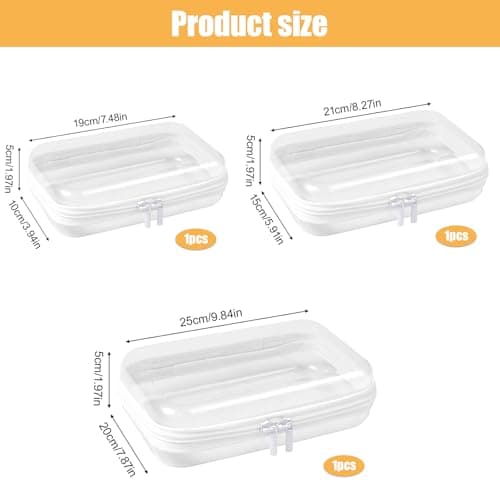 3Pcs Clear Cosmetic Bags, Waterproof Transparent Toiletry Organizer Case — view 2