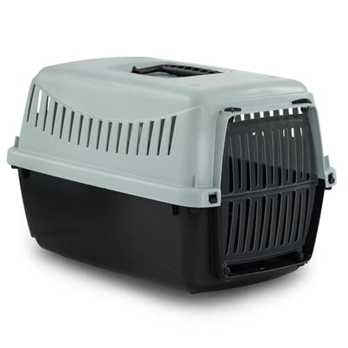 URBNLIVING Plastic Pet Carrier for Dogs & Cats - Durable & Lightweight Travel Crate with Secure Lock & Ventilation - Easy Clean Kennel for Puppies, Kittens & Small Pets - 2