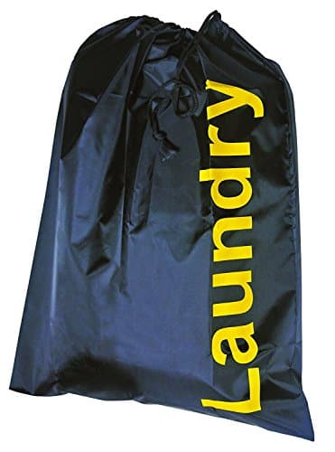 Kleiber Laundry Bag with Draw String Closure, Black, Fabric, 55 x 70 cm