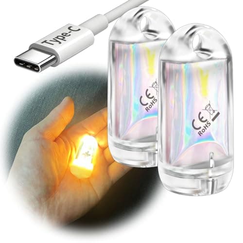 SROOS 2PCS MINI LED Lantern Torch, Rechargeable Waterproof EDC Keychain Small LED Flashlight for Camping, Portable Magnetic Small Stick Lamp Torch Light(2PCS Warm White)