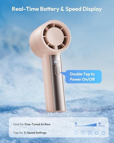 gaiatop Powerful Handheld Fan Rechargeable, High Speed 100-Level Turbo Fan — view 5