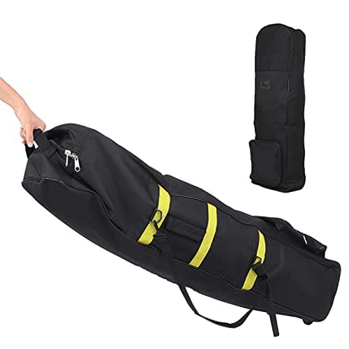 Mtlavishness Golf Aviation Bag with Wheels Foldable 600D Oxford Golf Club Case Cover Travel Bag Storage Pouch for Outdoor Travel, Lightweight and Wear Resistant Golf Travel Bag (Yellow) — view 6