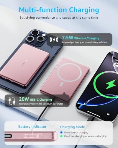 decqle “Air” Power Bank for MagSafe 5000mAh Ultra Slim Battery Charger Case — view 4