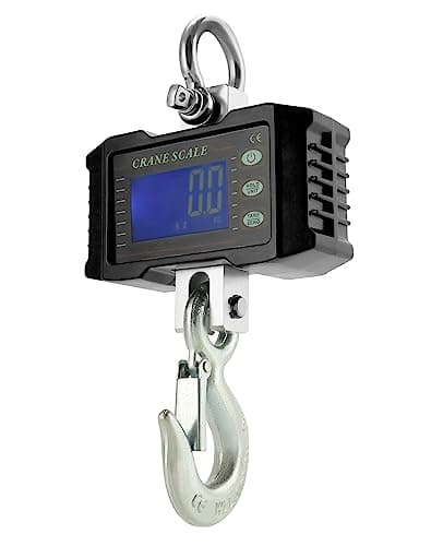 QWORK® Digital Hanging Scale, 1000KG / 2204LBS, Aluminum Digital Luggage Scale, For Wharf Weighing, Steel Raw Materials, Fishing