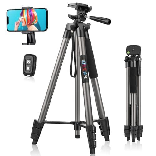 JOILCAN 63" Tall Phone Tripod with Wireless Remote for iPhone 17/16/15