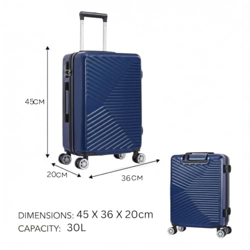 Underseat 45 X 36 x 20 cm Travel Trolley Case with Detachable Wheels (T-HC-US-1811) (Navy) — view 2