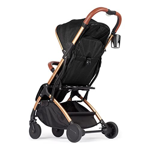 Lejoux™ Baby Pushchair Stroller– Lightweight Foldable Travel Buggy with 5-Point Harness, Adjustable Seat Back and Oversize Basket Folds with 1 Hand – Smooth Swivel Wheels Rain Cover (Black) — view 5