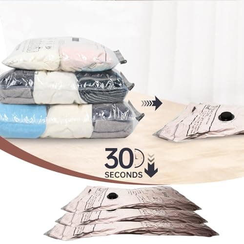 Vacuum Storage Bags,15 Pack Reusable Space Saver Bags with Wireless Electric Air Pump,Double Zip & Airtight Valve,Vacuum Pack Bags for Clothes,Travel,Luggage and Suitcase Storage — view 2