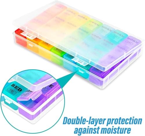 Yaklim Weekly Tablet Organiser 7 Day 4 Times a Day, Large Pill Box — view 5