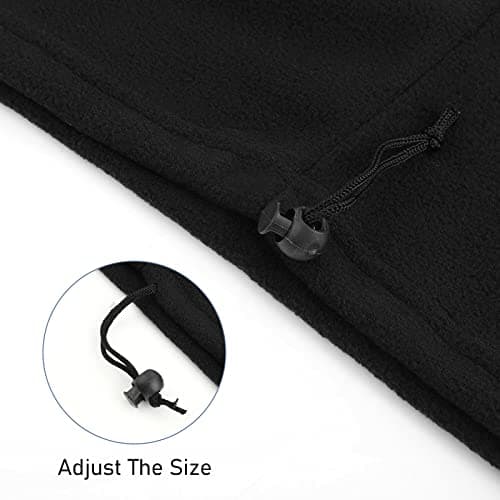 WLLHYF Winter Neck Warmer?Fleece Windproof Face Covering Neck Gaiters Warmer Snoods Face Scarf for Winter Outdoor Ski, Snowboard, Running Cycling?1 Pack Black? — view 3