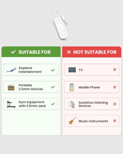Avantree Relay - Airplane Bluetooth Adapter for 2 AirPods or Headphones — view 6