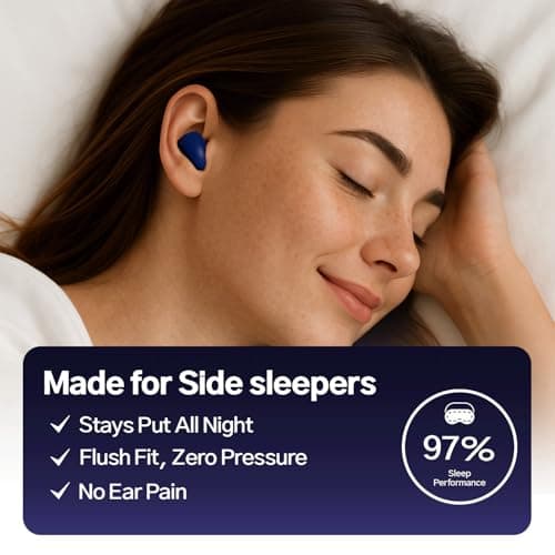Soundbloc Earplugs™ - Ear Plugs for Sleep - 1 Year Supply - Custom Fit Noise Cancelling Reusable Soft Silicone, 27dB Sound Reduction - Swimming, Travel, Focus, Work. (Midnight, Medium - Large) — view 2