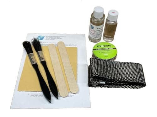 Carbon Fibre Repair Kit MK2-75g Epoxy Resin with Carbon Fibre - 50mm Tape for pole repairs