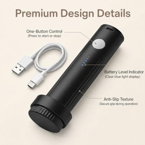 Portable Electric Vacuum Pump for Travel Bags Clothes USB-C Rechargeable — view 6