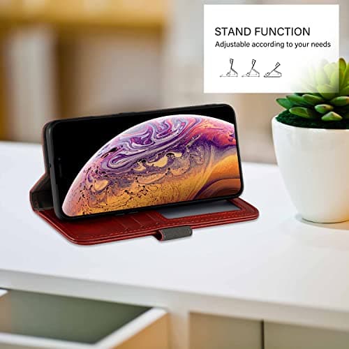 UOGNADGD Faux Leather Flip Case for ZTE Telstra 5G Hotspot 2 - Red — view 6