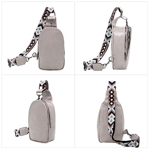 Long Keeper Crossbody Sling Bag PU Leather Sling Backpack for Women Men Small Shoulder Backpack Chest Bag Waterproof Travel Outdoor Casual Daypack — view 4
