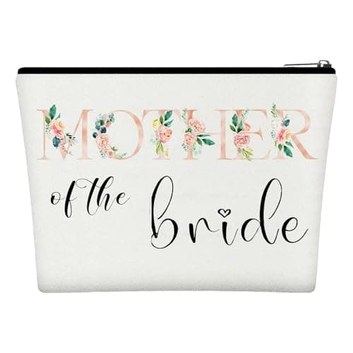Bride Makeup Bag - Homiladi Elegant Cosmetic Organizer with Toiletry Pouch | Wedding Gift Box, Mother of The Bride & Mother in Law | Bridal Party Travel Accessories for Engagement