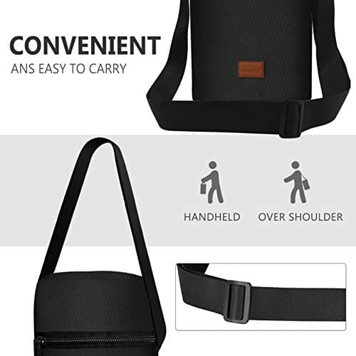 Aosbos 2 Bottle Wine Cooler Bag, Leakproof Padded Insulated Water Bottle Carrier with Shoulder Strap, Cool Bags Sling for Beach, Picnic, Travel – Gift Pouch for Wine Lovers, 15" x 5.9" — view 6