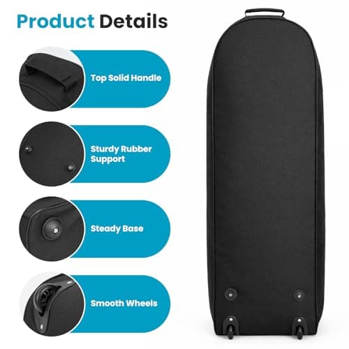 Golf Travel Bag with Wheels Heavy Duty 900D Oxford Wear-Resistant waterproof golf bag golf travel bag support rod Premium Golf Flight Bag to Protect Clubs for Airline High Performance Padded Golf — view 4