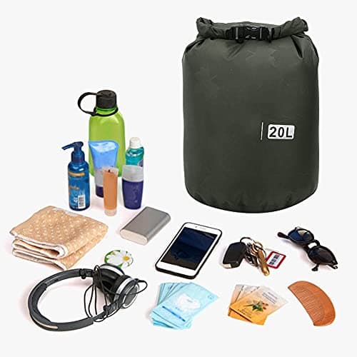 SUNFECILI 5L/20L/50L Waterproof Dry Bag PVC Storage Bag Dry Sacks Waterproof Bags Roll Top Floating Storage Bags for Kayaking Suitable for Camping, Hiking, Beach, Boating, and More (20L) — view 4