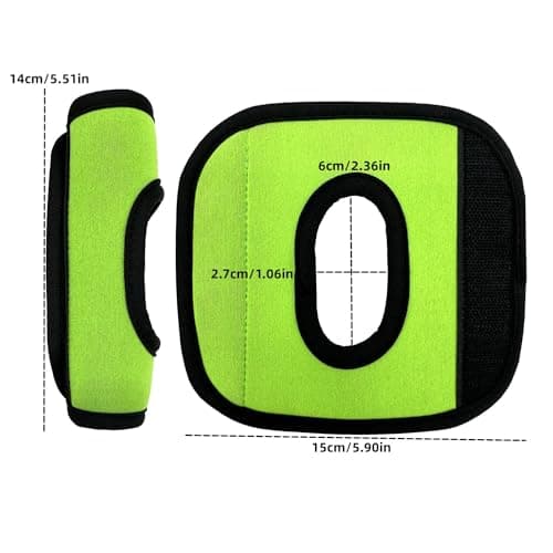 KOSTOO Neoprene Luggage Handle Wrap Soft Grip Handle Cover Luggage Identifier with Hollow Design for Suitcases Luggage Travel Accessories (3 PCS Green) — view 3