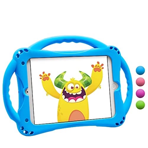 TopEsct Kids Case for 7.9 inch iPad Mini 5th/4th/3rd/2nd/1st Gen (Old Model) Silicone Shockproof Protective Cover with Built-in Handle Stand and Strap (Blue)