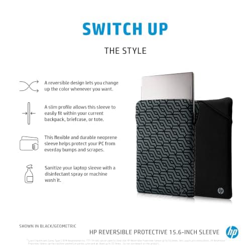 HP 15.6 Inch Grey & Mauve Protective Reversible Laptop Notebook Sleeve Case | Slim | Prevent Scratching | Zip-Free | Compatible With laptops Up To 15.6 Inch Including MacBook, HP Pavilion, Chromebook — view 2